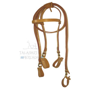 Cabezada y rienda de suela con argollas