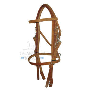 Cabezada y rienda de suela con mosqueton desmontable