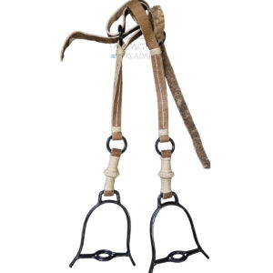 estribo de hierro pavonado con barquero