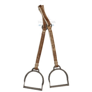 estribo de hierro retorcido con estribera